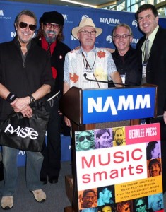 PIctured (L-R) are drummer Sir James Keltner, Mark Hudson, the auteur, editor extraordinaire Dave Schwartz and literary kingpin Brad Smith.  Photo by KamranV with Mr. B's Leica.