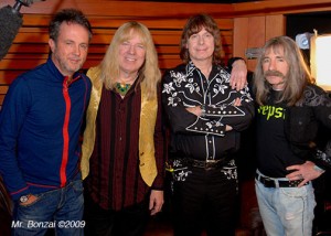 Pictured (L-R) are CJ Vanston, David St. HUbbins, NIgel Tufnel, and Derek Smalls.